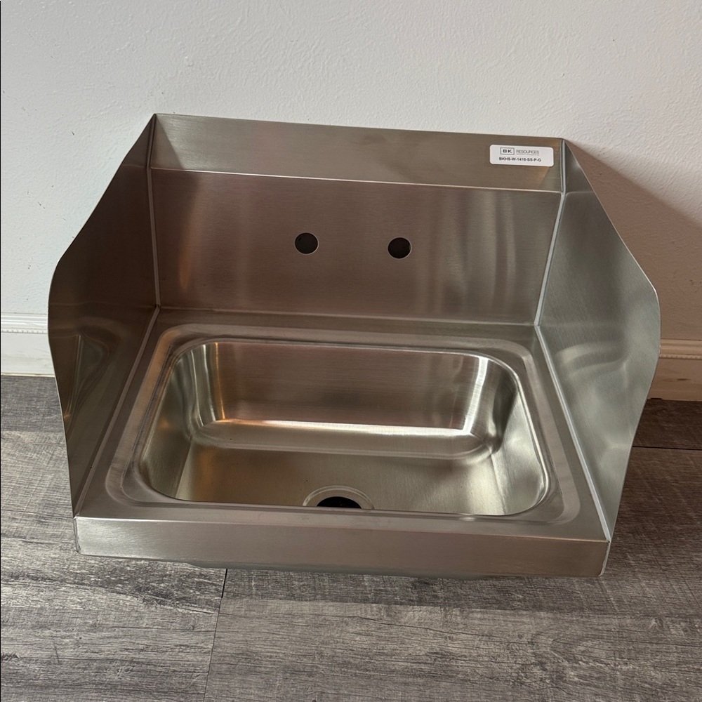 BK Resources BKHS-W-1410-SS-P-G Center Splash Mount Faucet Hand Sink
